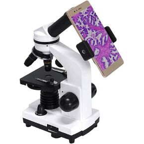 Professional Biological Microscope Compound Monocular Student Microscope Biological Exploration Smart Adapter 40X-1600X