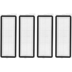 4 Pcs Replacement HEPA Filters For Roborock Qrevo S/Qrevo Pro/Qrevo Plus/Qrevo MaxV/Qrevo Curv/Qrevo Curve/Qrevo Edge/Qrevo Curv S5X/Qrevo EDGE S5A Robot Vacuum Cleaner Accessories
