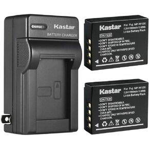 Kastar AC Wall Battery Charger Replacement for Fujifilm NP-W126, NP-W126s Battery, Fuji BC-W126 Charger, Fujifilm X-H1, X-M1, X-S10, X-T1, X-T2, X-T3, X-T10, X-T20, X-T30, X-T100, X-T200 Camera