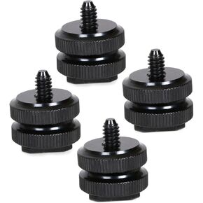 4pcs Hot Shoe Mount Tripod Screw Adapter for Cameras Anodized Compatible Flash Units and Accessories