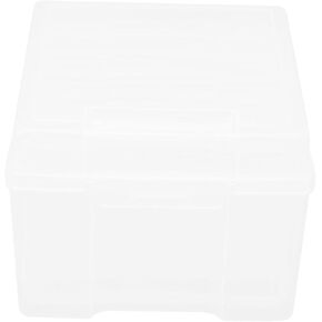 POPETPOP 4x6 Photo Storage Boxes Large Capacity Organizer Box 6 Compartments for Photos Cards Jewelry