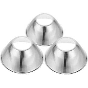 jojofuny 3pcs Light Reflector Cup Accessory for Flashlight and Spotlight Replacement Aluminum Reflective Panel for Indoor Outdoor Lighting Fixture Shade Optimized Light Efficiency Versatile