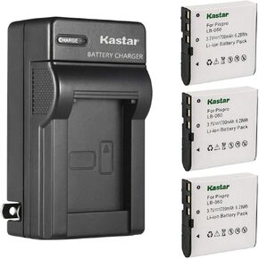Kastar AC Wall Battery Charger Replacement for Digilife DDV-JH12Z, DDV-R81, HDD-3, Digipo DDV-H8, DDV-P802, DDV-P801, DDV-V30, HDV-H8, HDV-H9, Creative Lab Vado Mini Camcorder