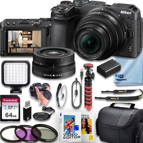 Nikon Z30 20.9MP 4K Video Recording Vlogging Camera with Nikon NIKKOR Z DX 16-50mm f/3.5-6.3 VR Lens + Photo/Video Editing Software Kit + Deluxe Accessories Bundle (Renewed)