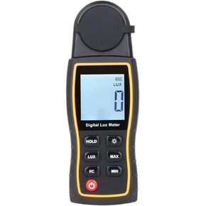 Digital Illuminance Light Meter Tester, Digital Lux Meter Light Meter 199,900 Lux Rotatable Sensor Lux/FC High Precision Illuminometer Photometer Tester for set design, factory, office or home use