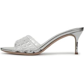 Jelly Heeled Sandals For Women Kitten Pointed Toe High Heels Pumps Mule Vintage Fashion