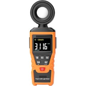 Digital Illuminance Light Meter Tester, Digital Luxmeter High Accuracy Professional 180° with Rotatable Light Sensor Lux Photometer for Set Design, Factory, Office or Home use