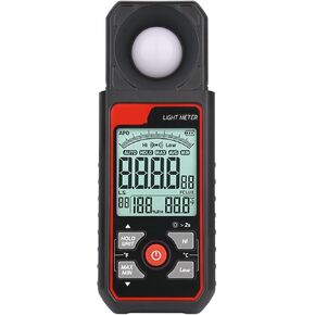 Digital Illuminance Light Meter Tester, Didital Light Meter Photography Luxmeter 300000LUX Illuminometer Lx/FC Measure Photometer Enviromental Tester for set design, factory, office or home use