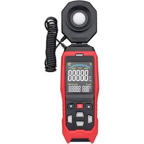 Digital Illuminance Light Meter Tester, LCD Digital Light Meter Digital Lux Meter Handheld Illuminometer Luminometer Photometer Luxmeter Light Meter 0-200000 Lux for set design, factory, office or hom