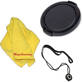 82mm Universal Snap-On Lens Cap for Canon XF300 and XF305 High Definition Professional Camcorder + Cap Keeper + Microfiber Cleaning Cloth + LCD Screen Protectors