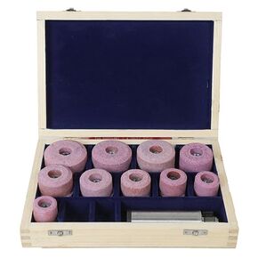Sioux Valve Seat Pink Grinding Wheels Set 20 Pcs with Stone Holder Star Drive Thread 11/16" 80 Grit Medium
