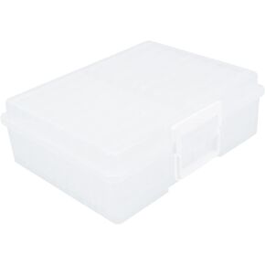 1pc Multifunctional Photo Organizer Box Durable Transparent Storage Case for Photos and Postcards Includes Individual Boxes for Easy Organization and Protection