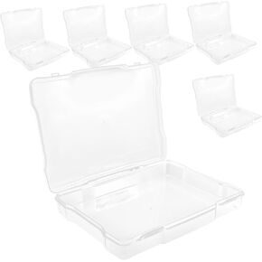 TOYANDONA 6pcs Card Organizer Boxes Dividers Plastic Storage Bins for Organizing Postcards Case Multipurpose