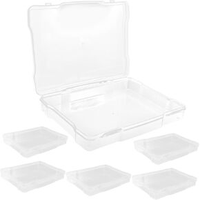 balacoo Versatile Plastic Storage Boxes 6 Pcs Dividers for Cards Small Items Hardware Accessories