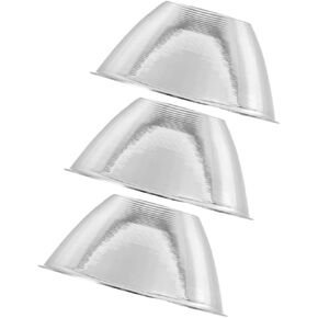 3pcs LED Flashlight Reflector Cup Replacement Aluminum Reflective Panel for Outdoor Camping Hiking Repairing Optimized Light Efficiency High Utilization for All Purpose Lighting