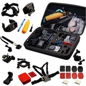 Navitech 30-in-1 Action Camera Accessories Combo Kit with EVA Case - Compatible with WOLFANG GA300 Action Camera