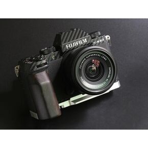 Handmade Wood Hand Grip Holder Handle for X-S20 XS20 Camera with Alloy Baseplate (Ebony(Black Alloy Base))