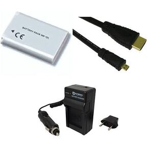 Digital Cameras Accessory kit, compatible with Canon PowerShot N100 Digital Camera, includes: HDMI6FMC AV & HDMI Cable, ACD430 Battery, PT90 Charger