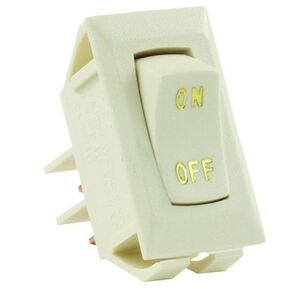 JR Products 12615 Ivory SPST Labeled On/Off Switch Color: Ivory Model: 12615 (Electronics Consumer Store)