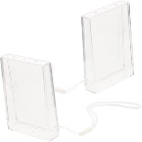 GLEAVI 2pcs Clear Plastic Photo Storage Boxes Organizer Containers for Photos Postcards Easy to Use for Craft Supplies Accessories Transparent Design for Quick Access