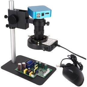 Microscope Kit Digital Video Monocular Microscope Set 180X/130X C-Mount 13MP/38MP/48MP 4K HDMI USB Camera Microscope Lens Adapters