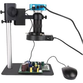 Microscope Kit HDMI VGA 48MP 4K USB Digital Video Monocular Microscope Camera Continus Zoom 180X C-Mount Microscope Lens Adapters