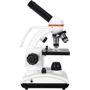 Microscopes, 40X-1600X Magnification,LED Top and Bottom Dual Light Source Design,45° Tilt Monocular Tube, Dual-Speed Focusing Knob