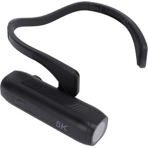 Tangxi Head Mounted Video Camera, 5K 30FPS Wearable Vlogging Camera 42MP 120 Degree Lens Anti Shaking Wire Less Fidelity Connection APP Control Wearable Camcorder