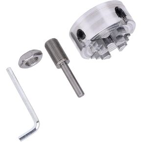 4 Jaw Lathe Chuck Set, Alloy Steel Mini Lathe Chuck with Connecting Rod, Self Centering Wood Turning, Power Accessories for Machine