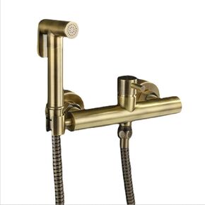 Sprayer Retro Brass HandheldSprayer for Toilet Baby Cloth Diaper Sprayer for Hot and Cold Water PortableFaucet withHose for Feminine Wash, Easy to Install