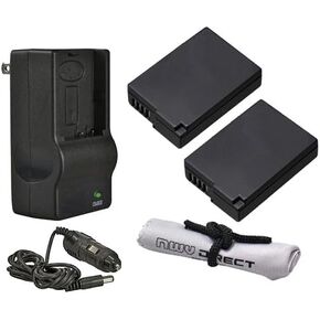 'Intelligent' Batteries (2 Units) + AC/DC Travel Charger for Panasonic Lumix DMC-GF2