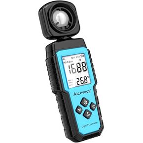 Digital Illuminance Light Meter Tester, 200,000 Lux Digital Light Meter Handheld Illuminometer Photometer Enviromental Tester Luxmeter Luminance Lux FC Photography for set design, factory, office or h