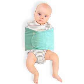 Baby Arm Swaddle | Adjustable Swaddle Wrap for Newborns and Infants – Dual-Wing Design Comfortably Secures Arms Only | Ultra-Soft Cotton (Mint, Small)