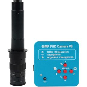 1080P 60FPS 2K 4800W 48MP HDMI USB 16G TF Industrial Electronic Digital Video Microscope Camera Magnifier for Phone PCB Repair(with 180x)
