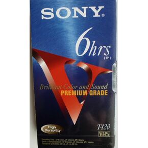 Blank VHS Tape Sony T120vf 120-minute VHS 3-pack