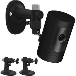 Ring Stick Up Cam Wall Mount Bracket, Adjustable Durable Mount Stand Also fit for eufy Arlo Simpllisafe Cam, Drill or No Drill Two Ways Installation Strong Adhesive Easy to Install