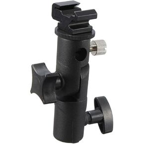 HOMSFOU Metal Flash Holder Bracket Umbrella Mount for DSLR Cameras and Led Lights Compatible Standard Shoe Mounts for Photography and Videography