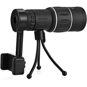 Teleskop Teleskope 16x52 Monokular-Teleskop Fokus-Zoom-Einstellung mit Telefonclip-Halterung Sicht bei schwachem Nachtlicht Leistungsstarkes Monokular-Fernglas-Teleskop