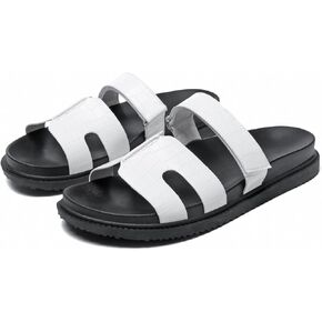 JSWEI Slides Sandals for Women,Women's Slippers Shoes Non-Slip Comfortable and Adjustable Summer with Arch Support Indoor/Outdoor Flat Slippers Beach Sandalias Para Mujer