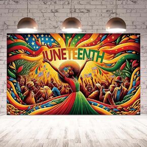 Juneteenth Photo Backdrop Happy Juneteenth Banner Juneteenth Decor 19th June 1865 Freedom Day Juneteenth Party Decoration and Supplies for Home Party