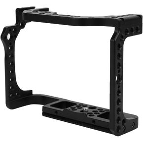 Camera Cage, Camera Stabilizer with Inner Hex Wrench 6x4.3x2in Black Aluminium Alloy Photography Extension Cage for R Mirrorless Camera