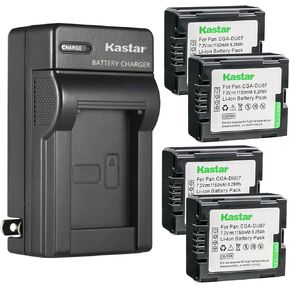 Kastar AC Wall Battery Charger Replacement for Panasonic VDR-D150, VDR-D158, VDR-D160, VDR-D200, VDR-D210, VDR-D220, VDR-D230, VDR-D250, VDR-D258, VDR-D300, VDR-D308, VDR-D310, VDR-D40
