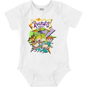 Brisco Brands Rugrats Retro Cartoon Characters Baby Romper Boys or Girls