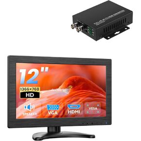 Eyoyo EM116DF شاشة صغيرة 12 بوصة و TVI/CVI/AHD إلى محول محول HDMI