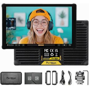 Portkeys PT5 III Camera Monitor 5.4 "800nits Monitor Monitor مع USB 3.0 Type-C Port 4K30p الإدخال/الإخراج 3D LUT GAMU على نطاق واسع لكاميرا DSLR