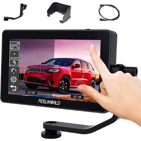 FEELWORLD F6 Plus V2 6 Inch DSLR Camera Field Monitor with Touch Screen, 3D LUT, Full HD 1920x1080, 4K HDMI 8.4V DC Input Output, Exposure Focus Assist Waveform Monitor