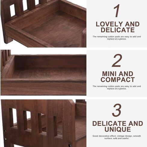 HOMSFOU Mini Wooden Bed Photography Prop for Newborns Vintage Design Decorative Photo Prop Sturdy Bed for Creative Photoshoots in Kuwait