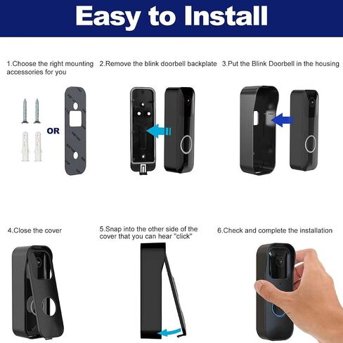 جبل Doorbell Blink - عدم الحفر ، التثبيت السهل ، أبيض in Kuwait