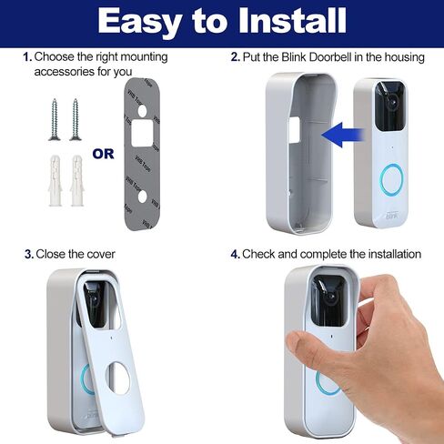 جبل Doorbell Blink - عدم الحفر ، التثبيت السهل ، أبيض in Kuwait