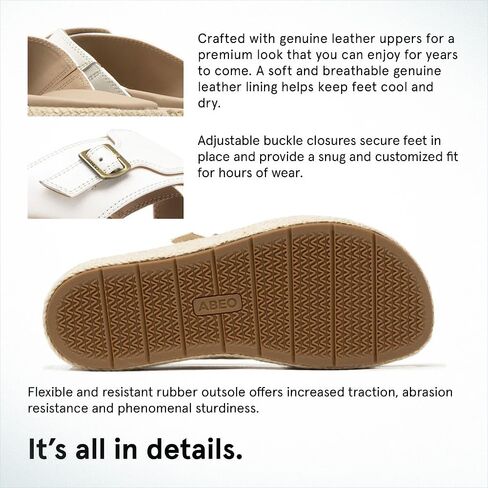 ABEO Women's Solstice Cross Slide Sandals | Arch Support Wedge Sandals | Built-In Metatarsal Pads | Black, Size 6-11 in Saudi Arabia